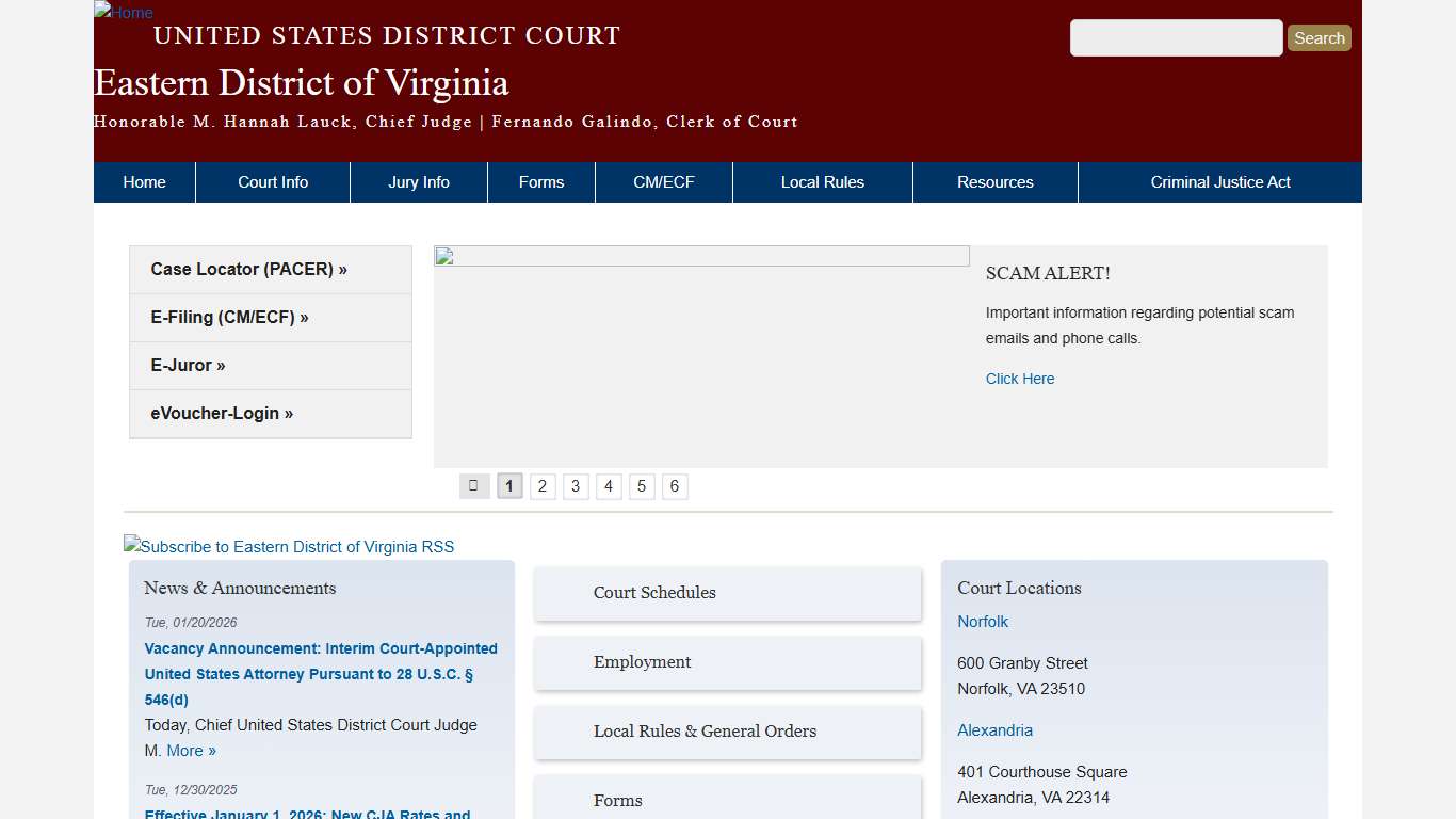 Eastern District of Virginia United States District Court